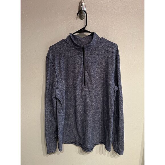 Lululemon Surge Warm 1/2 Zip Mens XL Blue - Picture 1 of 7